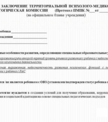 Купить заключение центральной психолого-медико-педагогической комиссии